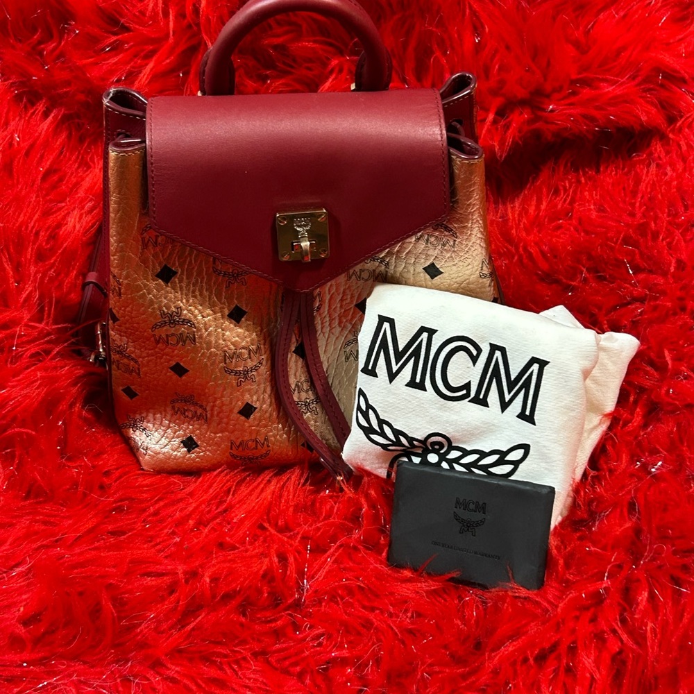 Very good condition small authentic Mcm backpack